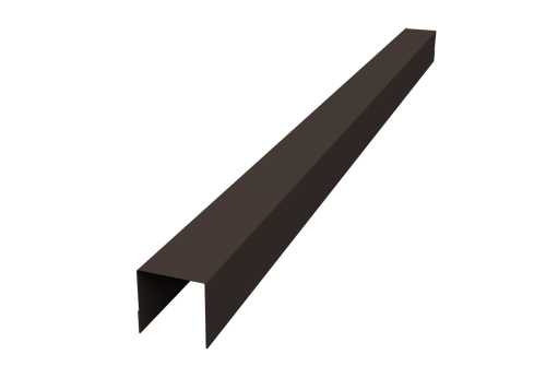 Планка вертикальная обратная Palermo 0,45 PE-Double RR 32 темно-коричневый (1,8м)