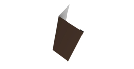 Нащельник для калиток и ворот 25х35 жалюзи Milan, Tokyo, Palermo 0,5 Satin RAL 8017 шоколад (L2,0)